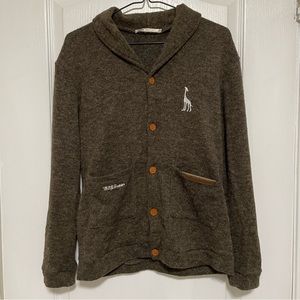 MSG Hemme KP Men's Cardigan Brown Button Closure Long Sleeve